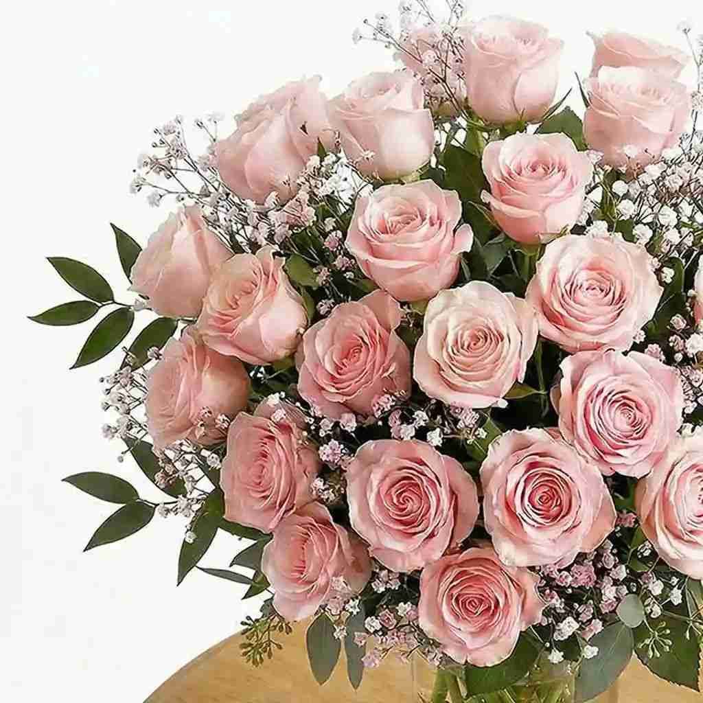 24 Pink Roses