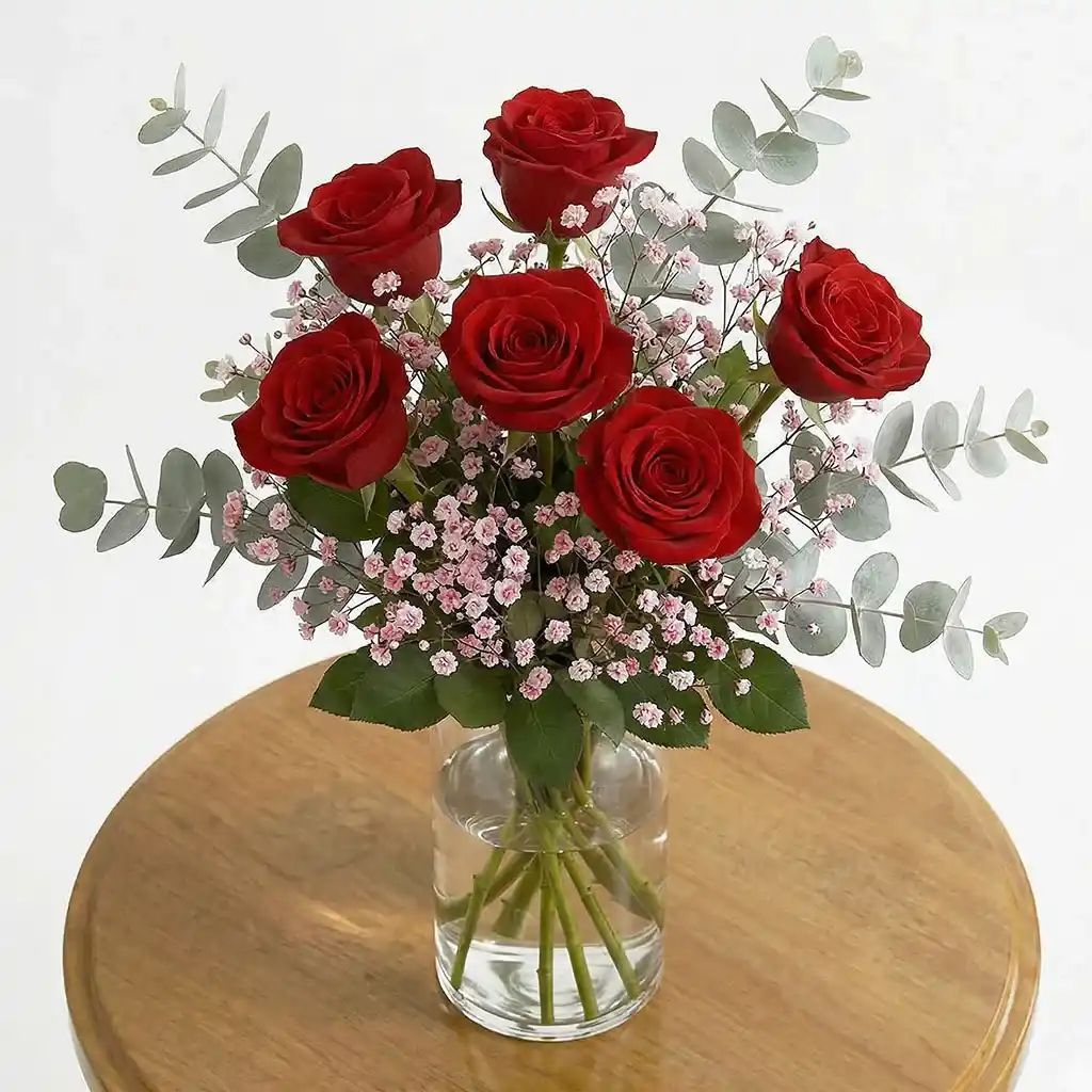 6 Red Roses