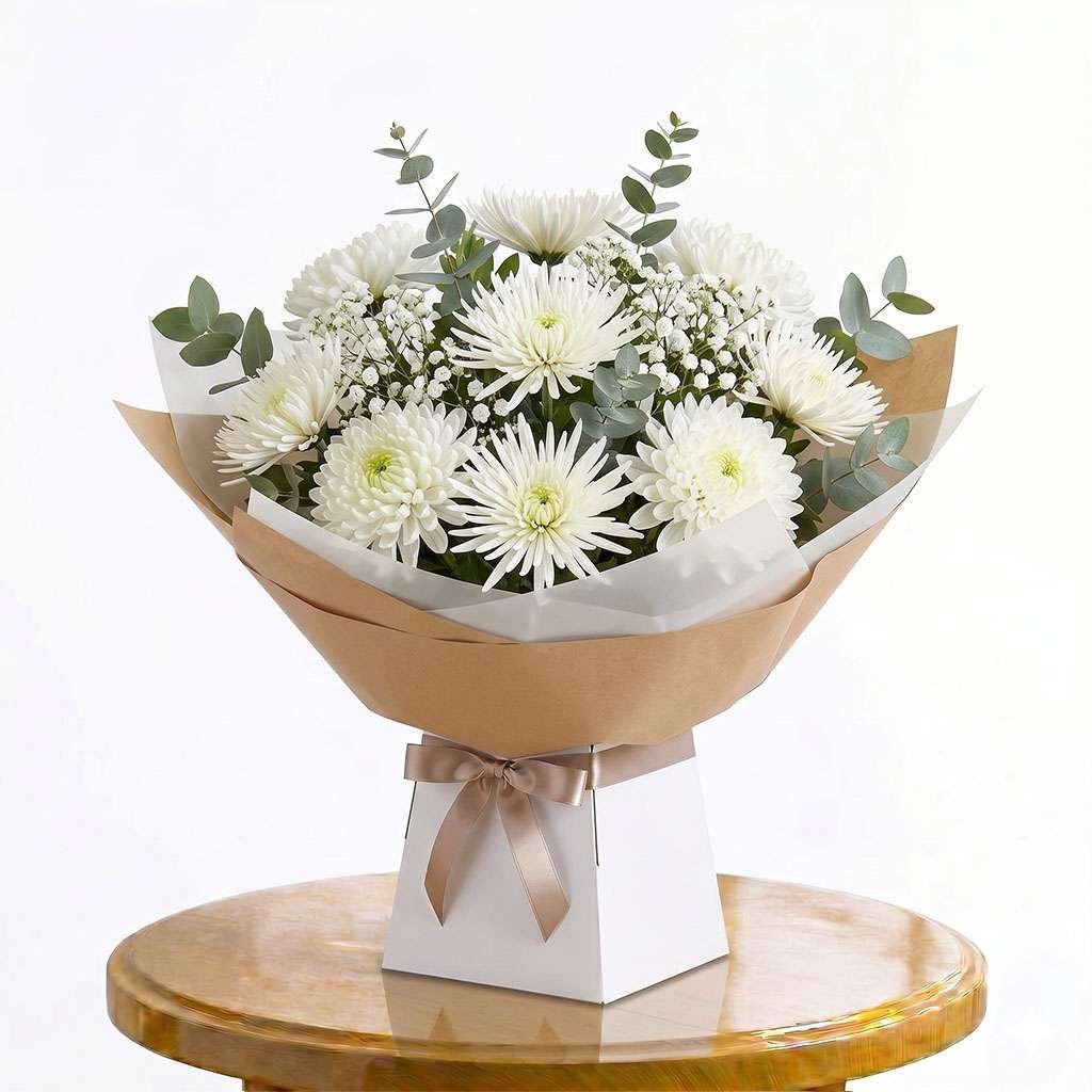 Chrysanthemums Ivory