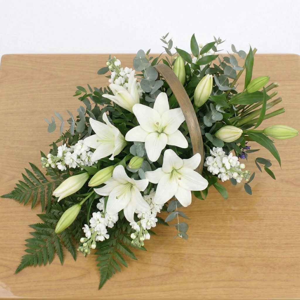 White Serenity Basket