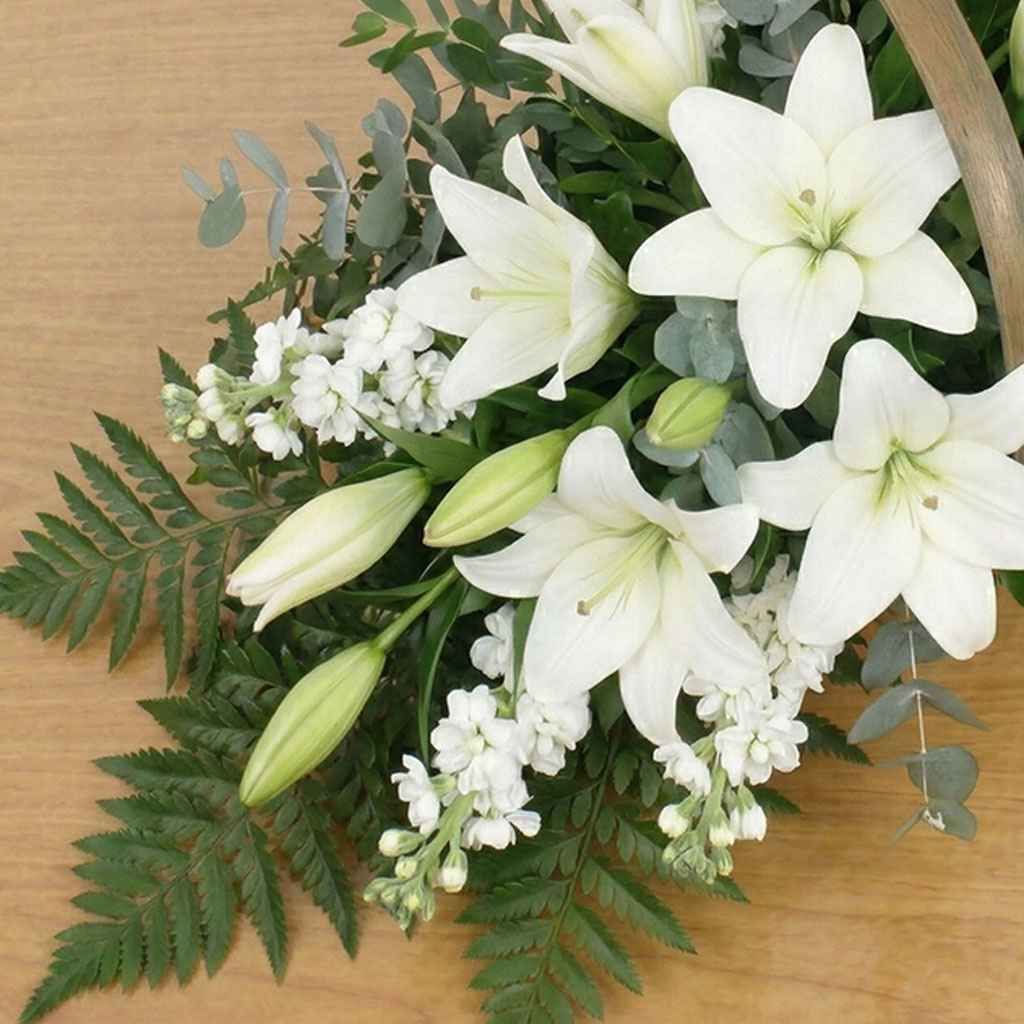 White Serenity Basket